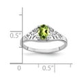 thumbnail image 2 of Solid 14k White Gold 6x4mm Oval Peridot Green August Gemstone Engagement Ring Size 7, 2 of 3