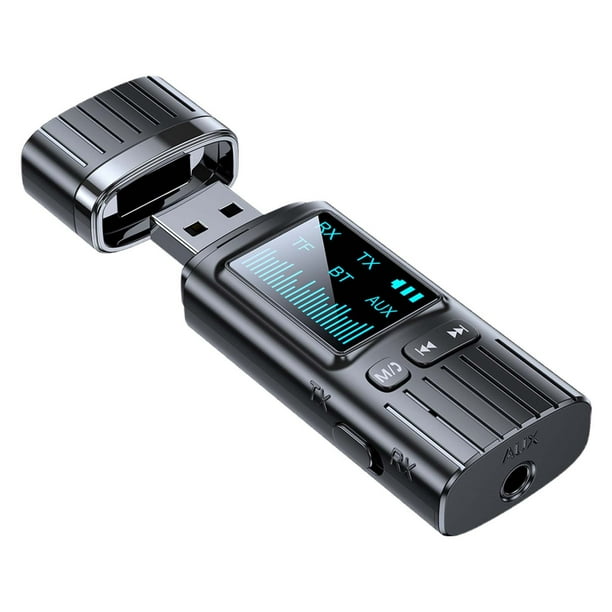 Adaptador de audio inalámbrico 5.4, transmisor y receptor 2 en 1, USB y AUX de 3,5 mm para TV, PC, auriculares de coche y equipo de música doméstico