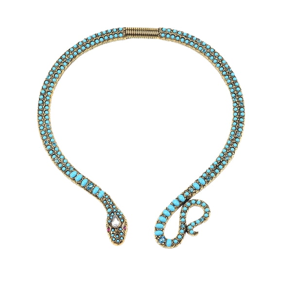 Milisten 1pc Vintage Snake Necklace Decorative Alloy Jewelry Beautiful Clavicle Chain
