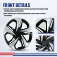 thumbnail image 5 of Wheel Rim Cover Hubcaps ，16 inch 1 Pcs Set ，Snap on Hub Caps Replacement for 2019-2021 Honda Civic SEDAN(Silver & Black Lacquer), 5 of 8