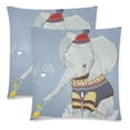 thumbnail image 2 of MKHERT Cute Winter Elephant Throw Pillowcase Pillow Cover Cushion Couver 18x18 inch, Set of 2, 2 of 3