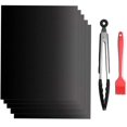 thumbnail image 1 of Chainplus Ensemble de Tapis de Barbecue Grill Sergeant - 5 Tapis de Gril Robustes, Antiadhésifs, Résistants à la Chaleur et Réutilisables Sans BPA - Pince Gratuite, Ensemble de Brosses, 1 of 6