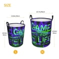 thumbnail image 6 of YFYANG Waterproof Laundry Hamper, Green Splash Pattern Laundry Basket Oxford Fabric with Handle Foldable, S, 6 of 8
