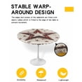 thumbnail image 2 of nqOlkjepod Texas Star Western Round Tablecloth, Fitted Table Cover with Elastic for 45"-54" Round Tables, Country Stars Vintage Table Cloth Outdoor Indoor Dinning Party Waterproof Tablecloths, 2 of 6