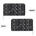 thumbnail image 4 of Leather Wallet 8 X 4.3 In Comfortable Light Waterproof And Durable Zipper Design Easy To Carry Dark Gray Geometric Patterns_1 (2), 4 of 8
