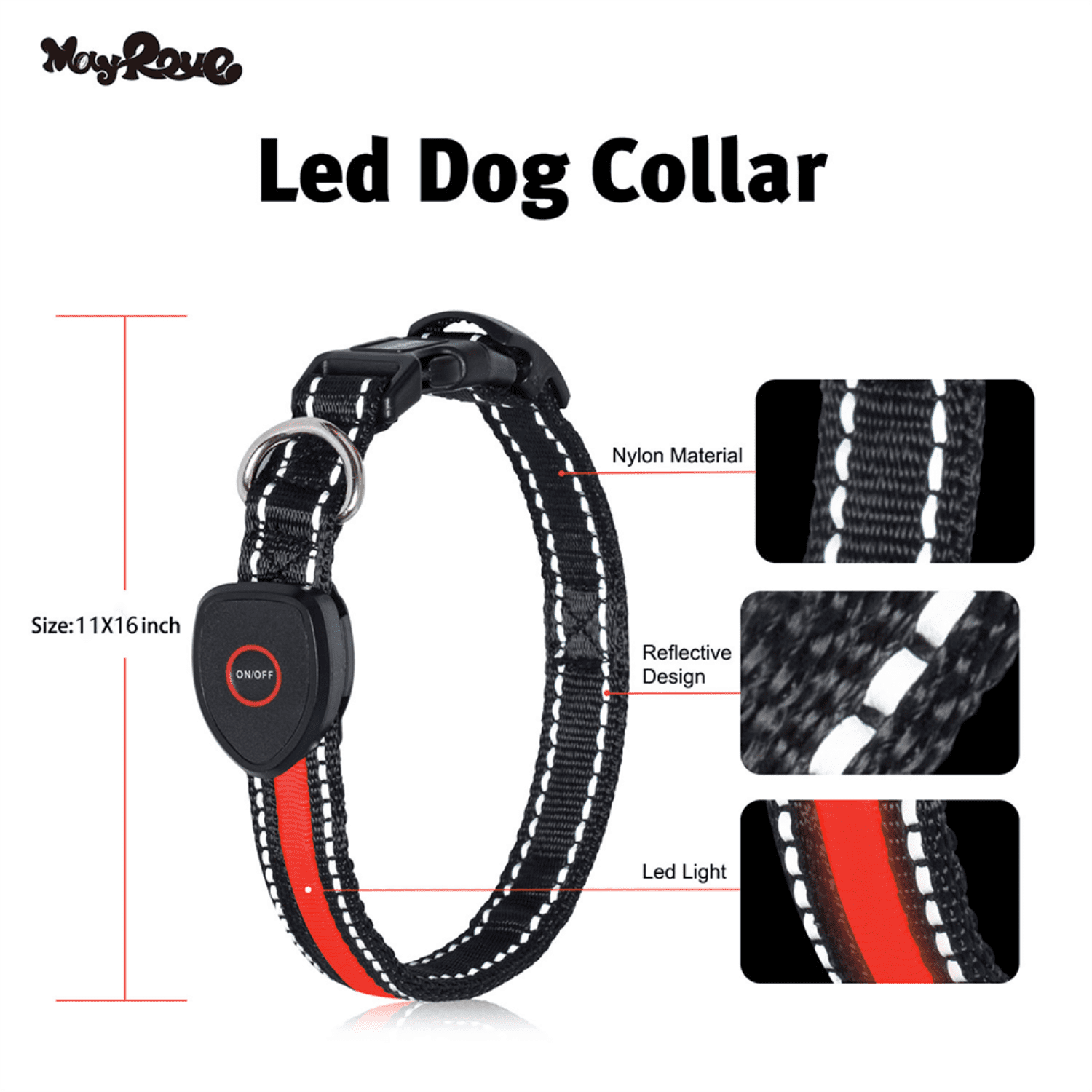 Pefilos LED Light Up Dog Collar - Glow Collar for Pet Night Walking – Rechargeable Dog Necklace– Weatherproof Puppy Collar, S Red Pefilos LED Light Up Dog Collar - Glow Collar for Pet Night Walking – Rechargeable Dog Necklace– Weatherproof Puppy Collar, S Red