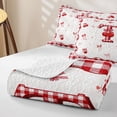 thumbnail image 4 of jejeloiu Bowknot Cherry Monogrammed T Twin Quilt Set For Girls,3D Cartoon Initial Print Twin Coverlet Set For Kids,2pcs, 4 of 7