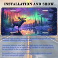thumbnail image 3 of 1 Pcs 2D Flat License Plate Covers & Frames, Moose in Northern For Decorative Front, Waterproof For Decoration Aluminum License Plate Covers & Frames Cover For Men Women, 12" X 6", 3 of 7