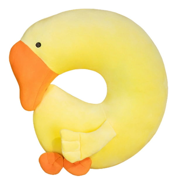 Muñecos de peluche de pato de anime japonés, almohada de cuello en forma de U de ganso grande, lindo animal de peluche, almohada de viaje, regalo de cumpleaños y Navidad