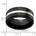 thumbnail image 7 of Edward Mirell Titanium Black Ti & Sterling Silver Inlay 10mm Band, 7 of 7