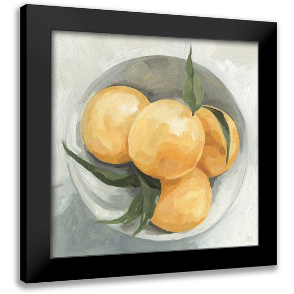 Scarvey, Emma 12x12 Black Modern Framed Museum Art Print Titled - Fruit Bowl I