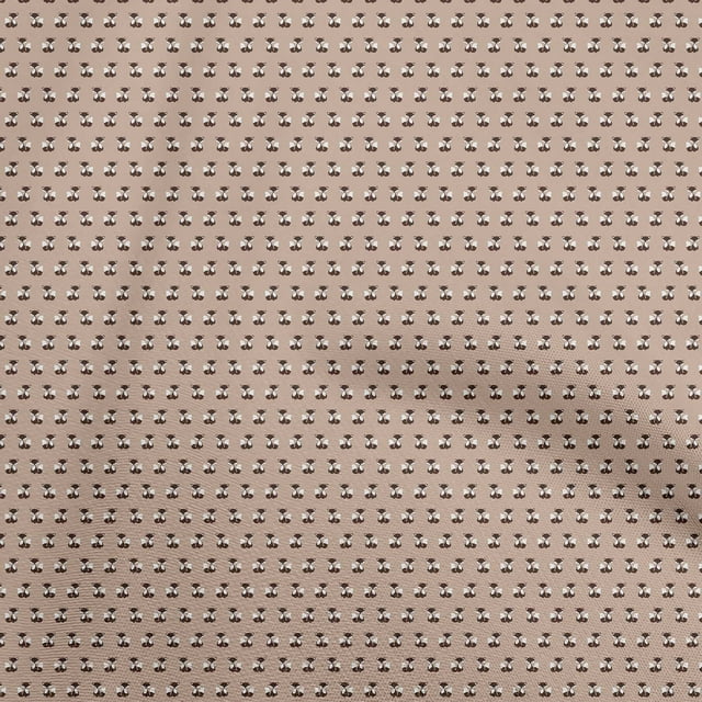 oneOone Viscose Chiffon Rose Brown Fabric Animal Craft Projects Decor Fabric Printed By The Yard 42 Inch Wide