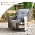 thumbnail image 6 of Vicllax 7 Pieces Wicker Patio Furniture Set 5-Seat Outdoor Conversation Set with 42" Fire Pit Table, 6 of 11