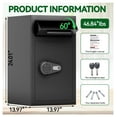 thumbnail image 5 of Depository Drop Safe, Front Drop Slot Lock Box with Digital Combination and Anti-Fishing, Silent Deposit Safe Box, Security Money Safe for Cash Slips Expense Business Office Home Black + Steel, 5 of 9