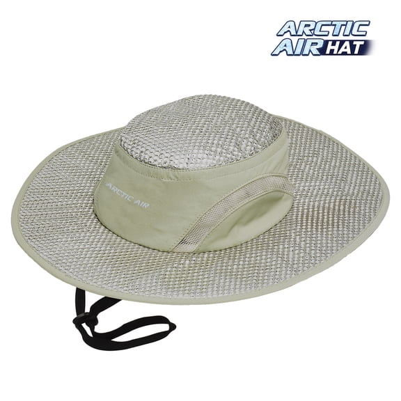 Arctic Hat Cooling Hat, Evaporative Cooling Liner with UV Protection & Breathable Performance Fabric, One Size Fits All Design, Beige, AHAT-CD6
