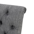 thumbnail image 4 of Joel 23 Inch Dining Side Chair, Fabric Button Tufted, Set of 2, Dark Gray- Saltoro Sherpi, 4 of 5