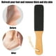 thumbnail image 2 of 1 pieza de doble cara, lima para pies, gruesa y fina, pedicura, elimina la piel muerta, negro beige, madera, carburo de silicio, 2 of 7