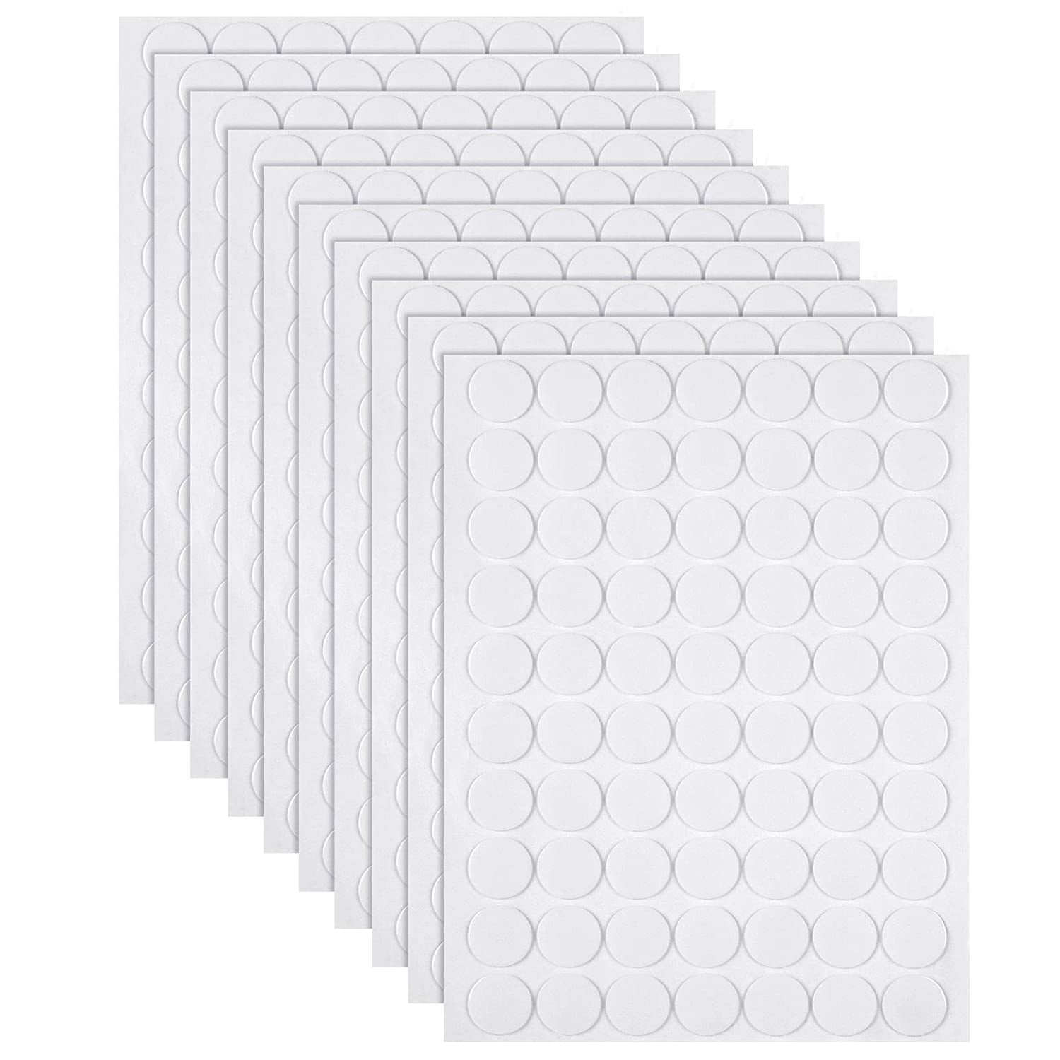 Metal 350 Pieces Clear Removable Round Putty,Clear Sticky Putty Reusable Double-Sided Nano Gel Mat,for Wall Glass,Ceramic,Wood 
