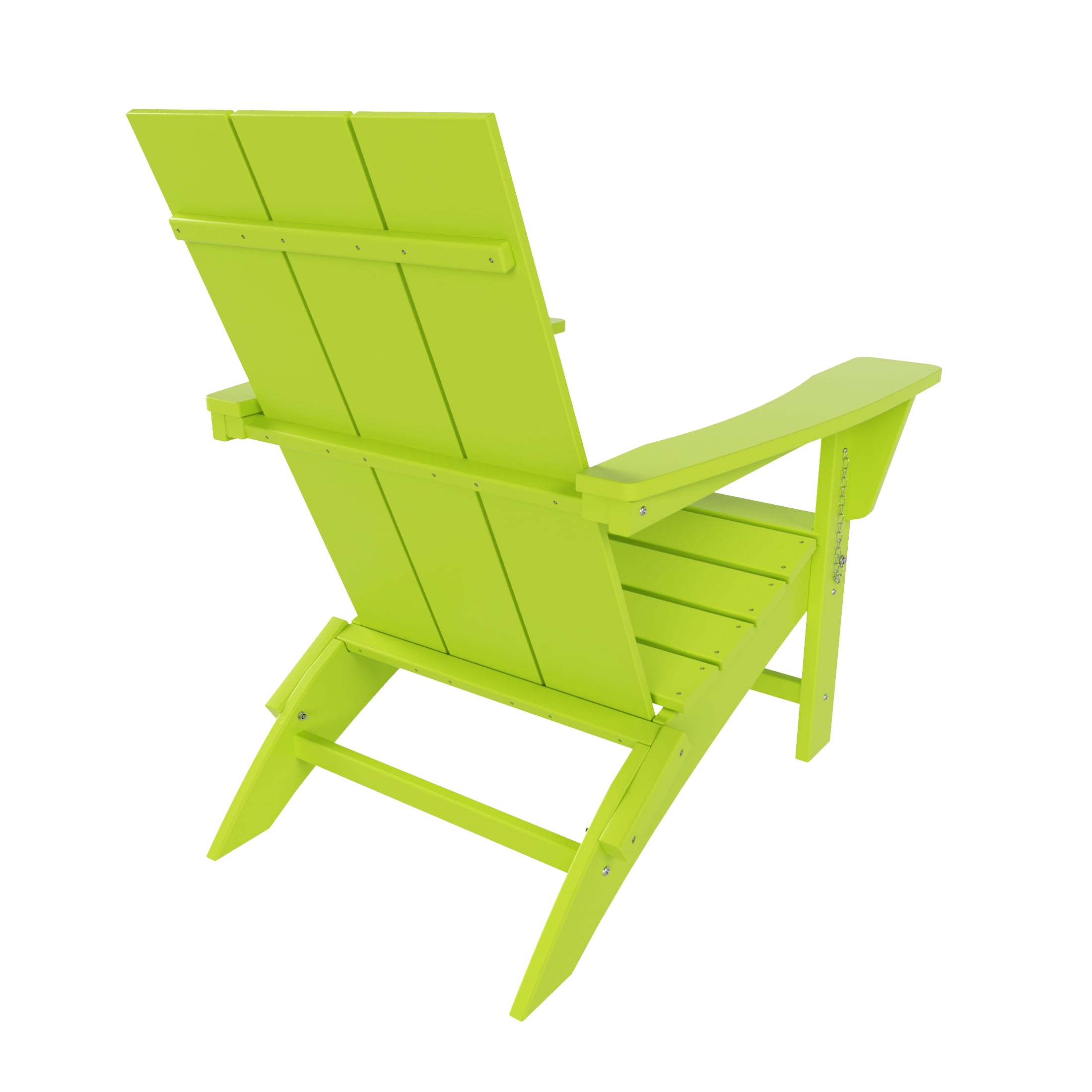 WestinTrends Ashore All-Weather Poly Lumber Adirondack Chairs, Foldable Modern Farmhouse Design, Outdoor Patio Seating, Lime
