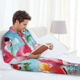 thumbnail image 6 of Pofeuu Tropical Flamingo Pool Float Print Men's Long Sleeve Pajama Set Pijamas Para Hombres Pijamas Para Hombres Mens Pajamas Set-Medium, 6 of 7