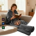 thumbnail image 4 of ELQCSG Comfort Electric Heated Blanket Throw - 9 Zone Heated Throw Blanket with 3 Temperature Levels, USB Charging & Double-Sided Electric Blankets for Home, Office or Travel, 4 of 6
