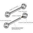 thumbnail image 2 of Glaciersei F136 Titanium Nipple Rings for Women & Men - 14G Hypoallergenic Straight Barbell, 2 of 5