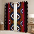 thumbnail image 2 of jejeloiu Ancient Bohemian Aztec Curtains Pack of 2 (42x84 Each),Black Red Brown Curtains Blackout For Adult, 2 of 6