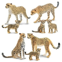 Toymany 8PCS Cheetah Family Figurines Playset