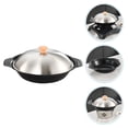 thumbnail image 2 of Olla de ramen coreano con orejas dobles, olla pequeña de hierro para cocinar, olla caliente pequeña, olla para sopa, olla para mariscos de estilo japonés, comida, Wok, olla caliente de cocina, 2 of 7