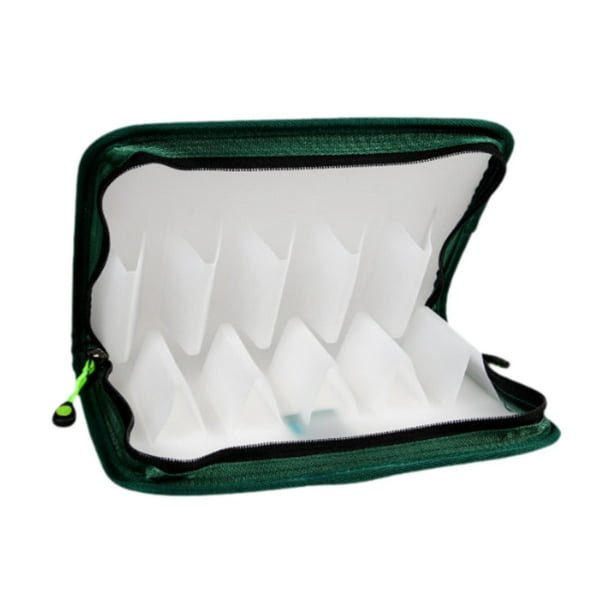 Bolsa de almacenamiento para señuelos de pesca, bolsa de transporte, bolsa de transporte, 10 compartimentos, compacta, de doble cara, organizador de