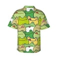 thumbnail image 3 of Easygdp Cartoon Frog Men's Hawaiian Shirts Print Lapel Short Sleeve for Beach, vacation, party, casual occasions - Large, 3 of 9