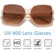 thumbnail image 4 of Gafas de sol aisswzber Chic Square Oversized 100% UV para mujer, 4 of 7