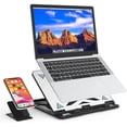 thumbnail image 1 of Besign LS07 Adjustable Laptop Stand, Ergonomic Riser Notebook Computer Holder Stand Compatible with Air, Pro, Dell, HP, More 10-15.6" Laptops, Silver, 1 of 8