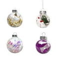 thumbnail image 6 of Biplut Christmas Balls Party Scene Layout Transparent Electroplated Ball Holiday Ornament 6cm Diameter Hanging Balls Christmas Tree Pendant Home Decor for New Year (Type M,6 cm), 6 of 13
