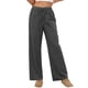 thumbnail image 5 of Amzcrzy Pantalones Mujer A Rayas Informales Cintura Alta Cordón Elástico Tipo Bóxer Cómodos Holgados Anchos Con Bolsillos Tallas S-2XL Negro, 5 of 8
