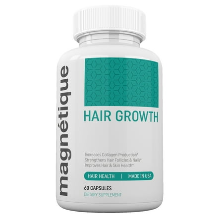 - Magnetique Hair Growth - Promotes Stronger, Longer, Healthier Hair - GMO Free with Natural Ingredients