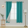 Deconovo Blackout Curtain Light Blocking Window Panels with Silver Back