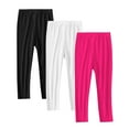 thumbnail image 2 of BRGZLK 3 Pack Girls Thin Leggings Kids Fall Solid Color Soft Comfortable Elastic Waistband Long Pants Hot Pink 12-13 Years, 2 of 8