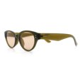 thumbnail image 6 of Womens Retro Hipster Cat Eye Horn Rim Plastic Fashion Sunglasses Green - Brown, 6 of 8