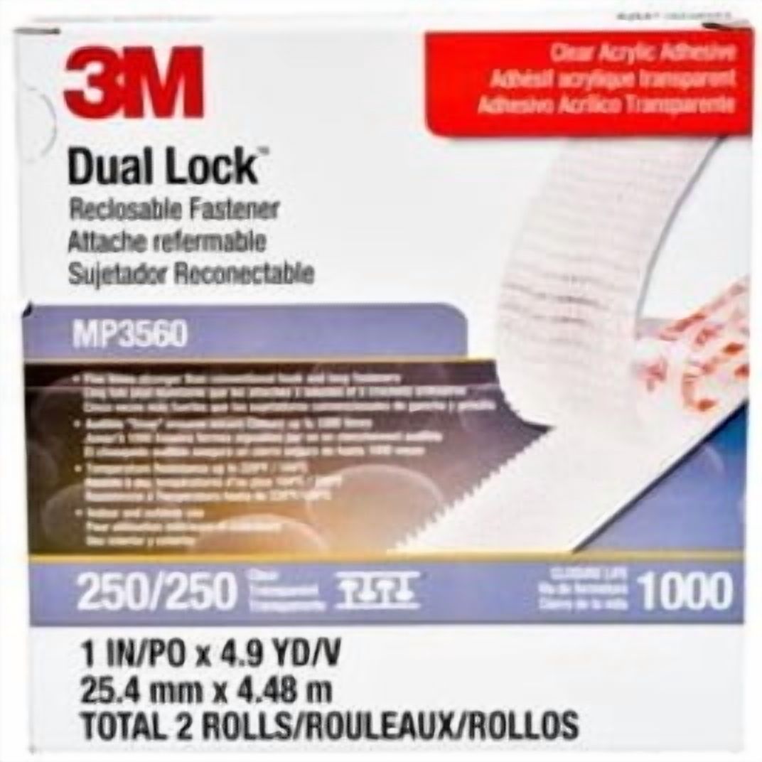 3M Dual lock Fastening Systems Fastener Clear, 5 YDS