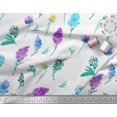 thumbnail image 2 of Soimoi polyester Crepe Fabric Flower & Leaves Watercolor Printed Fabric 1 Yard 52 Inch Wide, 2 of 3