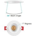 thumbnail image 4 of Luxrite 2 inch Dimmable LED Recessed Light with J-Box, 8W =50W, 4100K Cool White, 600 Lumens, 6-Pack, 4 of 7