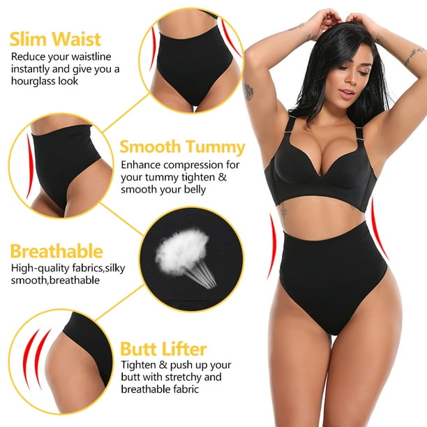High-waisted Body Easy Shapewear Tummy Control Thong Pants Shaper Slim  Underwear