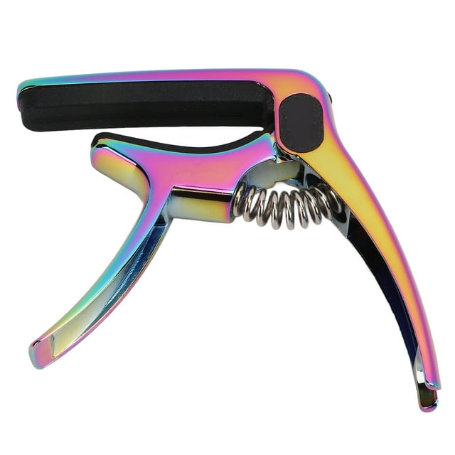 Spring Capo, Electric Guitar Capo Compact Size Easy To Install Protection For Stringed Instruments Colorful
