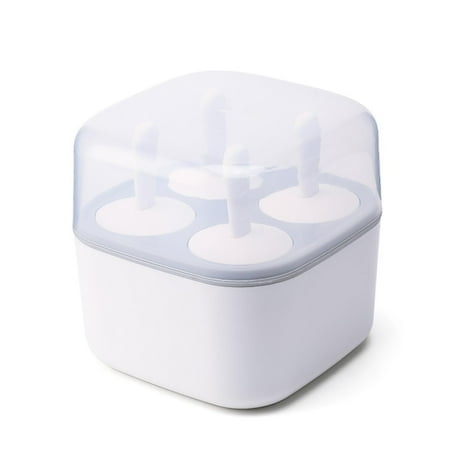 

4 Hand-held Popsicles with Transparent Self-made Ice Cream Mold with Lid