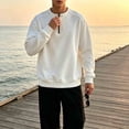 thumbnail image 7 of Chiccall Mens Plus Size Sweatshirts Quarter Zip Long Sleeve Solid Pullover Sweatshirts Casual Loose Fit Athletic Sweat Shirts for Men, 7 of 7