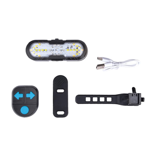 Luz de para bicicleta, luz trasera para bicicleta de carretera, de advertencia recargable con control remoto para conducción nocturna, accesorios