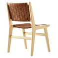 thumbnail image 5 of Modway Saoirse Faux Leather Wood Dining Side Chair - Set of 2 in Natural Brown, 5 of 10