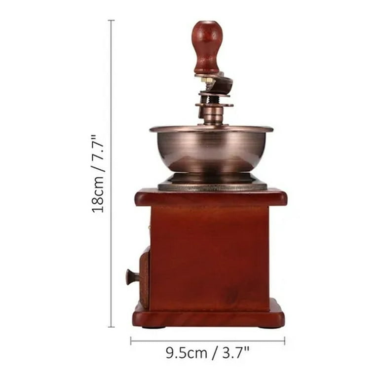  Hand-Cranked Grinder Household Metal Copper Pot Coffee Bean  Grinder Retro Small Manual Grinder Grinder (Color : Copper) : Home & Kitchen
