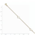 thumbnail image 3 of Primal Gold 14 Karat Yellow Gold 5-6mm White Near Round Freshwater Cultured Pearl 3-station Bracelet, 3 of 5